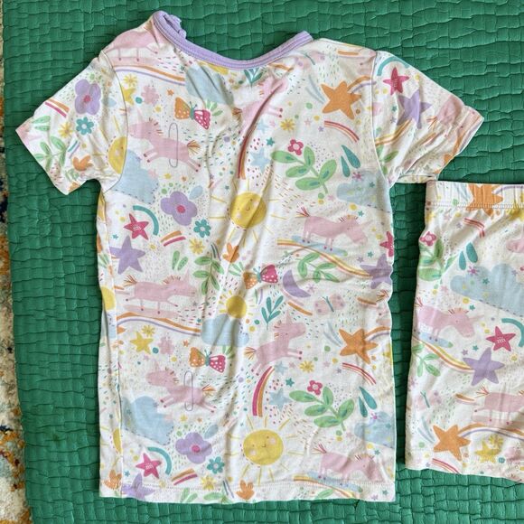 MAGNETIC ME Modal Magnetic Toddler Pajama Set Unicorns Rainbow Sunshine Girls 2T - Picture 12 of 13